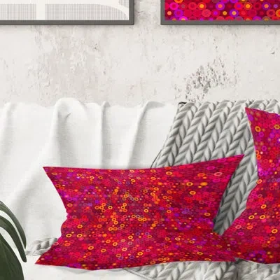 Design Art Circular Retro Design Iii - Mid-century Modern Printed Throw Pillow