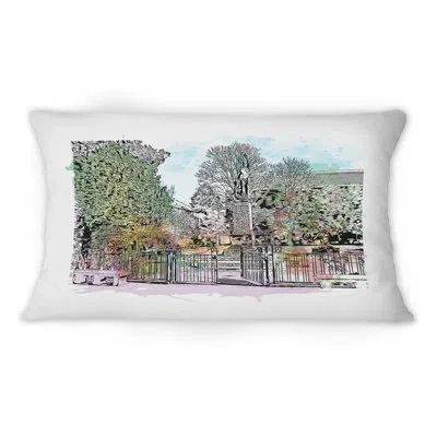 Design Art City View Of Canadian Countryside City -1 Traditional Printed Throw Pillow