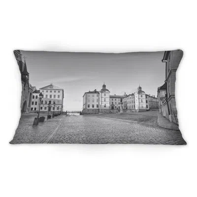 Design Art City View Of Stockholm Sweden -1 Colonial Printed Throw Pillow