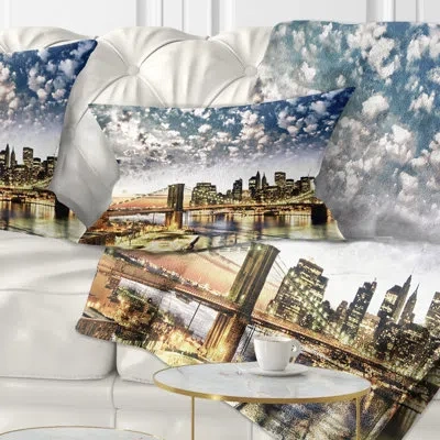 Design Art Cityscape New York City Manhattan Skyline Lumbar Pillow
