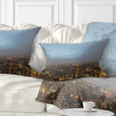 Design Art Cityscape Shinjuku District View Point Lumbar Pillow
