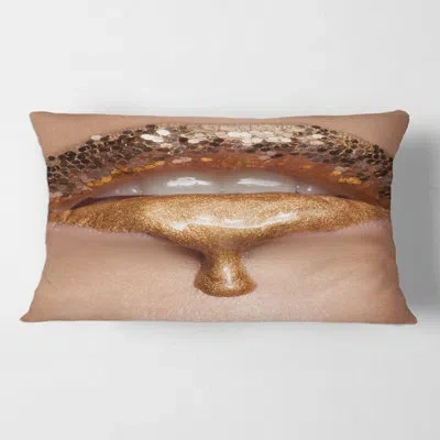 Design Art Close Up Make Up Of Liquid Lips Rectangular Pillow Cover & Insert