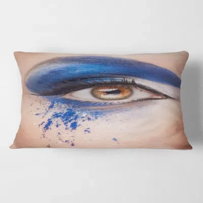 Design Art Close Up Of An Eye With Fantasy Make Up Rectangular Pillow Cover & Insert