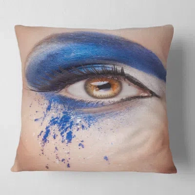 Design Art Close Up Of An Eye With Fantasy Make Up Square Pillow Cover And Insert