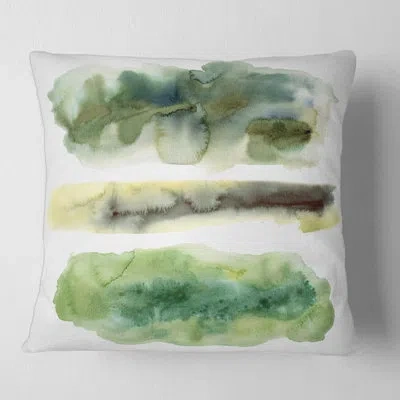 Design Art Clouds With Points Iii Square Pillow Cover & Insert In Green