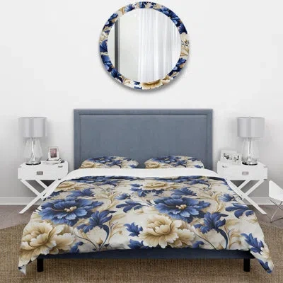 Design Art Cobalt Blue Baroque Victorian Pattern Bedding