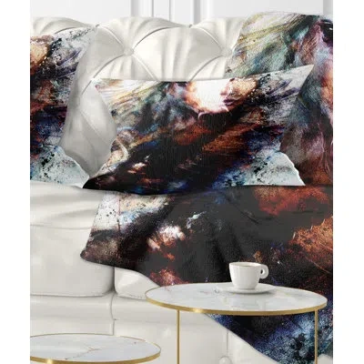 Design Art Collage Woman And Horse With Flying Eagle Lumbar Pillow