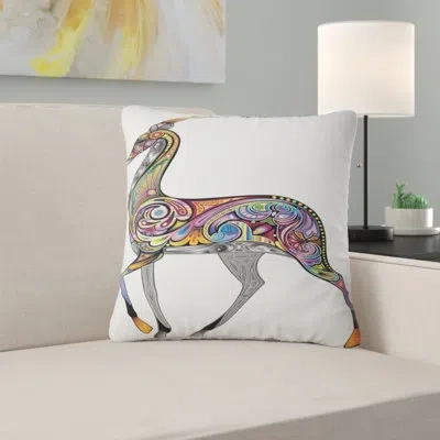 Design Art Colorful Antelope - Animal Printed Pillow