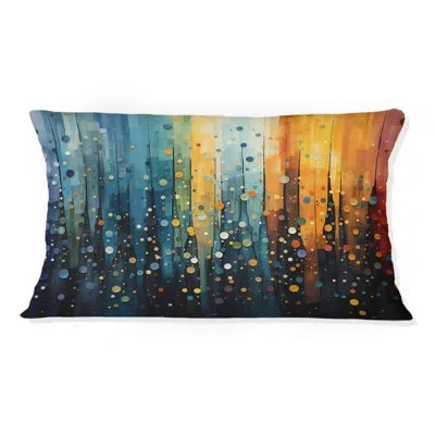 Design Art Colorful Mid Century Bold Breeziness I - Abstract Midcentury Printed Throw Pillow In Multi-color