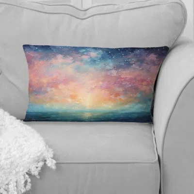 Design Art Colorful Sky Photo Celestial Mirage I - Sky Printed Throw Pillow In Multi-color