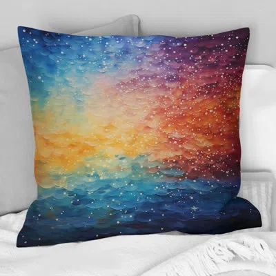 Design Art Colorful Sky Photo Ethereal Illusion Iii - Sky Printed Throw Pillow In Blue;black;brown;green;red;yellow