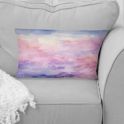 Design Art Colorful Sky Photo Skyline Serenade I - Sky Printed Throw Pillow In Multi-color