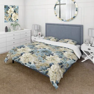 Design Art Contemporary Flourish Victorian Pattern Iii Bedding In White;gray