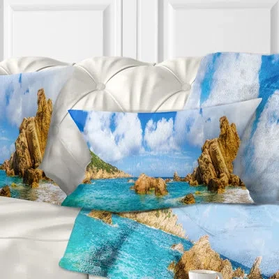 Design Art Costa Paradise Panorama - Beaches Printed Pillow