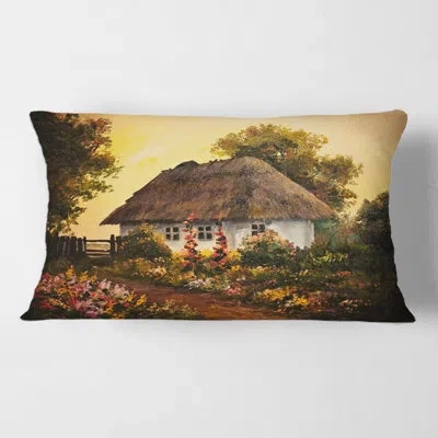 Design Art Cottage At Sunset Rectangular Pillow Cover & Insert