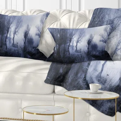 Design Art Creepy Landscape In Sepia Tones - Landscape Printed Throw Pillow