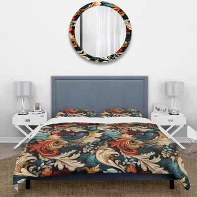 Design Art Cultural Treasures Paisley Pattern Duvet Cover Set In Multicolor