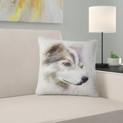 Design Art Cute Brown Dog Watercolor - Animal Printed Pillow