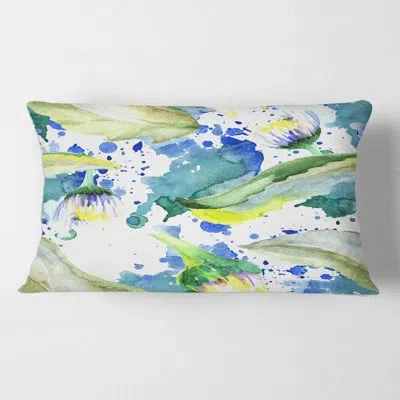 Design Art Daisy Flowers Aquarelle Impression I Rectangular Pillow Cover & Insert