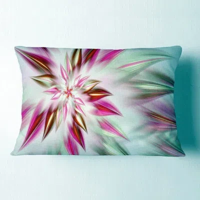 Design Art Dance Of Red Exotic Flower - Floral Printed Throw Pillow