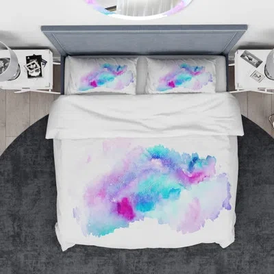 Design Art Designart Andcomposition Duvet Cover Set In Blue;pink