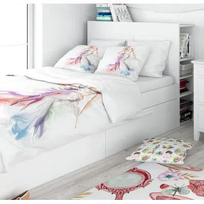 Design Art Designart Beautiful Fashion Girl Duvet Cover Set In Pink
