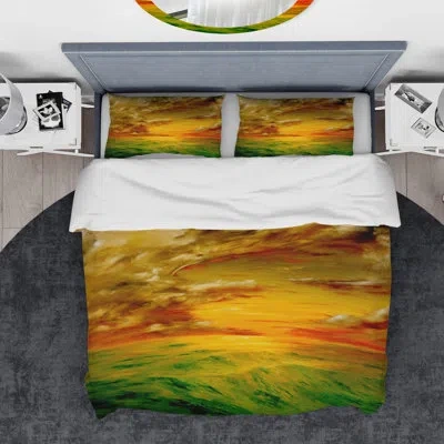 Design Art Designart Santa Rosa California Duvet Cover Set In Green