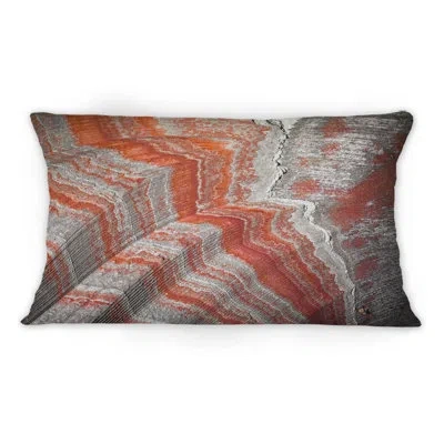 Design Art Detail Of Wall In Potassium Salt Mine -1 Modern Printed Throw Pillow