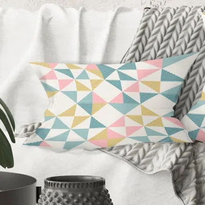 Design Art Diamond Retro Ii - Mid-century Modernprinted Throw Pillow