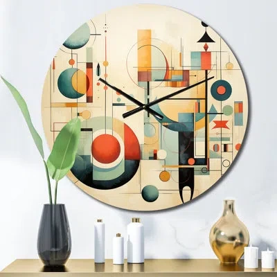 Design Art Distant Galaxies Midcentury Elegant Retro Iv Metal Wall Clock In Blue