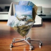 Design Art Distant Planet System From Cliffs - Sea & Shore Printed Throw Pillow In Multi-color