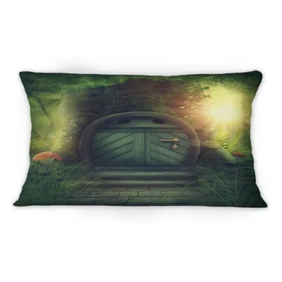 Design Art Door In Big Magic Tree - Novelty Printed Pillow