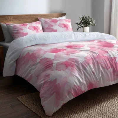 Design Art Dreamy Comforter Set Of 6 For Teenagers - Aesthetic Pink Dream Comforter Bedding Set In White;pink