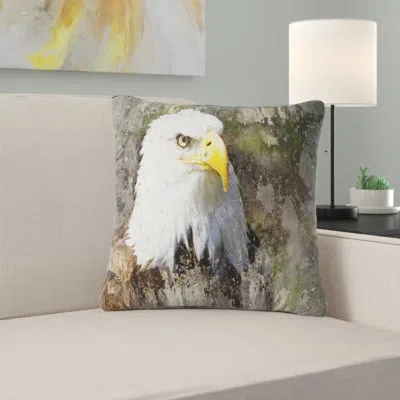 Design Art Eagle Head With Textures - Animal Printed Pillow