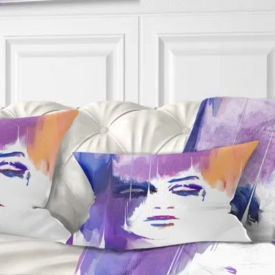 Design Art Elegant Woman Lumbar Pillow
