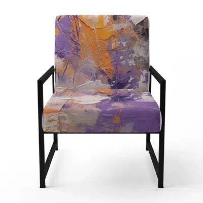 Design Art Evolving Movements Abstract Expressionism 25'' Wide Armchair In Black
