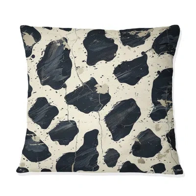 Design Art Exotic Animal Print - Glam Throw Pillow In Black;beige