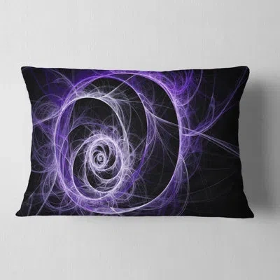 Design Art Exotic Blue Flower - Floral Printed Throw Pillow