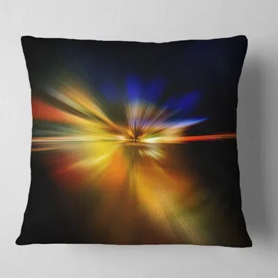 Design Art Explosion Of Light In Black - Abstract Printed Pillow