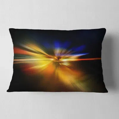 Design Art Explosion Of Light In Black - Abstract Printed Throw Pillow