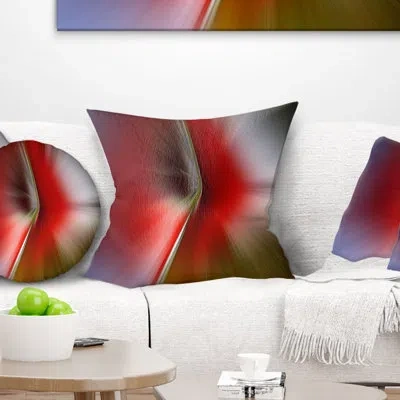 Design Art Explosion Of Red On Purple - Abstract Printed Throw Pillow