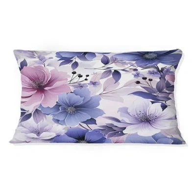 Design Art Exquisite Purple Beauty Floral Pattern - Floral Printed Pillow