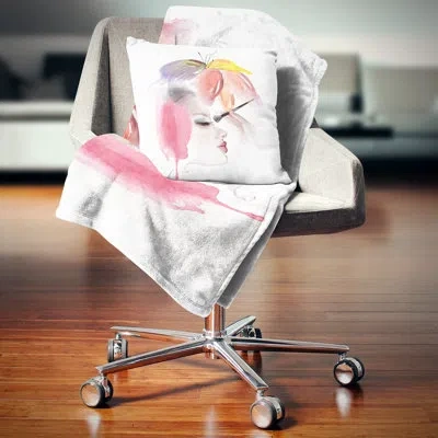 Design Art Eye Lash Face Woman Cosmetic - Portrait Printed Pillow In White