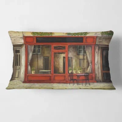 Design Art Facade Of Charming Shop In Paris I Rectangular Pillow Cover & Insert