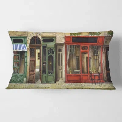 Design Art Facade Of Charming Shop In Paris Ii Rectangular Pillow Cover & Insert