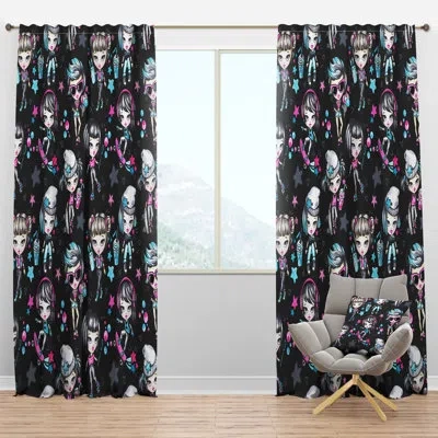 Design Art Fashion Teenagers Glamorous & Sport Girls - Sports Curtain - Velvet Room Darkening - 1 Panel