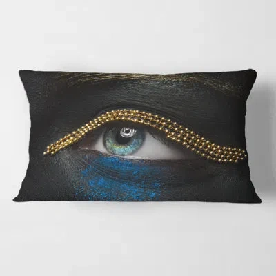 Design Art Female Eyes With Skin With A Chain Rectangular Pillow Cover & Insert