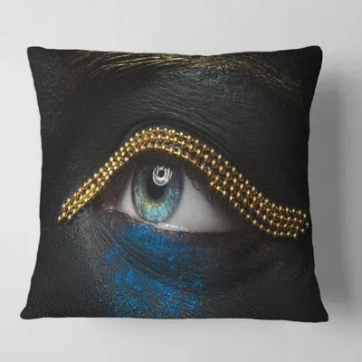 Design Art Female Eyes With Skin With A Chain Square Pillow Cover And Insert