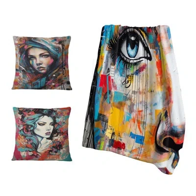 Design Art Female Pop Art Portrait I - Fashion For Couch In Red