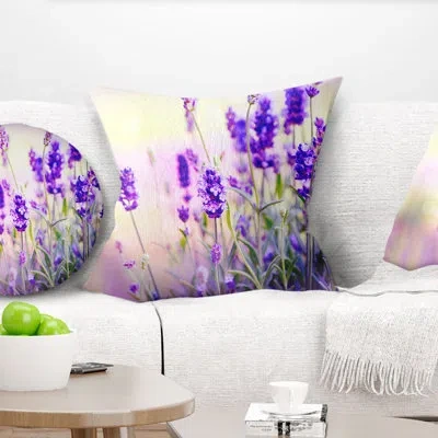 Design Art Field Floral Photography Pillow